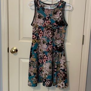 Flowery skater dress